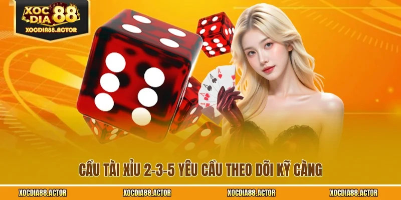 Cầu tài xỉu 2-3-5 yêu cầu theo dõi kỹ càng