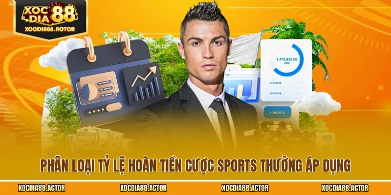 Phân loại tỷ lệ hoàn tiền cược sports thường áp dụng